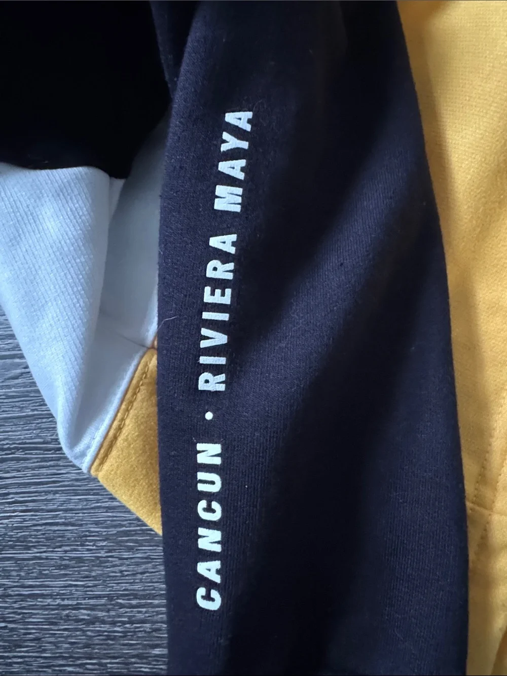 Corona Women’s Cropped Colorblock Hoodie - White, Black & Yellow